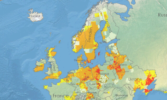 Bildet som viser Europas ekstreme situasjon